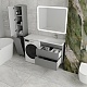 Style Line Тумба с раковиной под стиральную машину Даллас 130 R Люкс Plus подвесная серая – картинка-15
